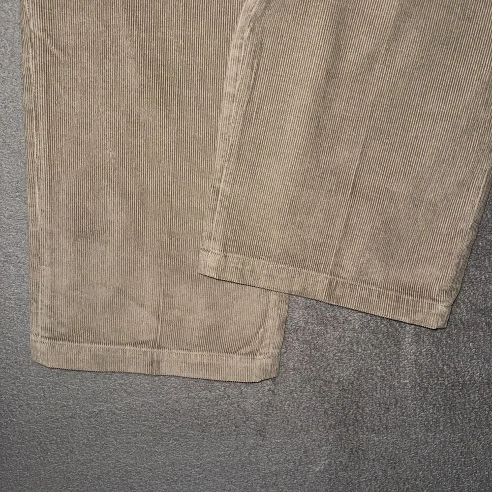 Haggar Corduroy Pants Mens 40x31 (Tag 42) Tan Expandable Waist WPL 386 - Picture 4 of 12